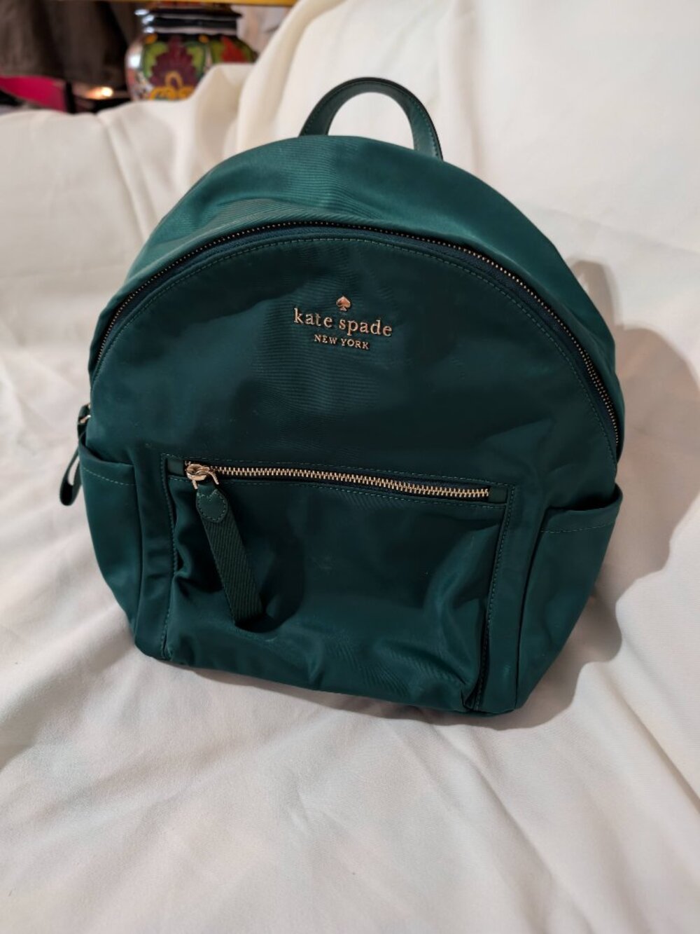 Authentic Kate Spade Deep Jade Tech Backpack, Excellent Condition